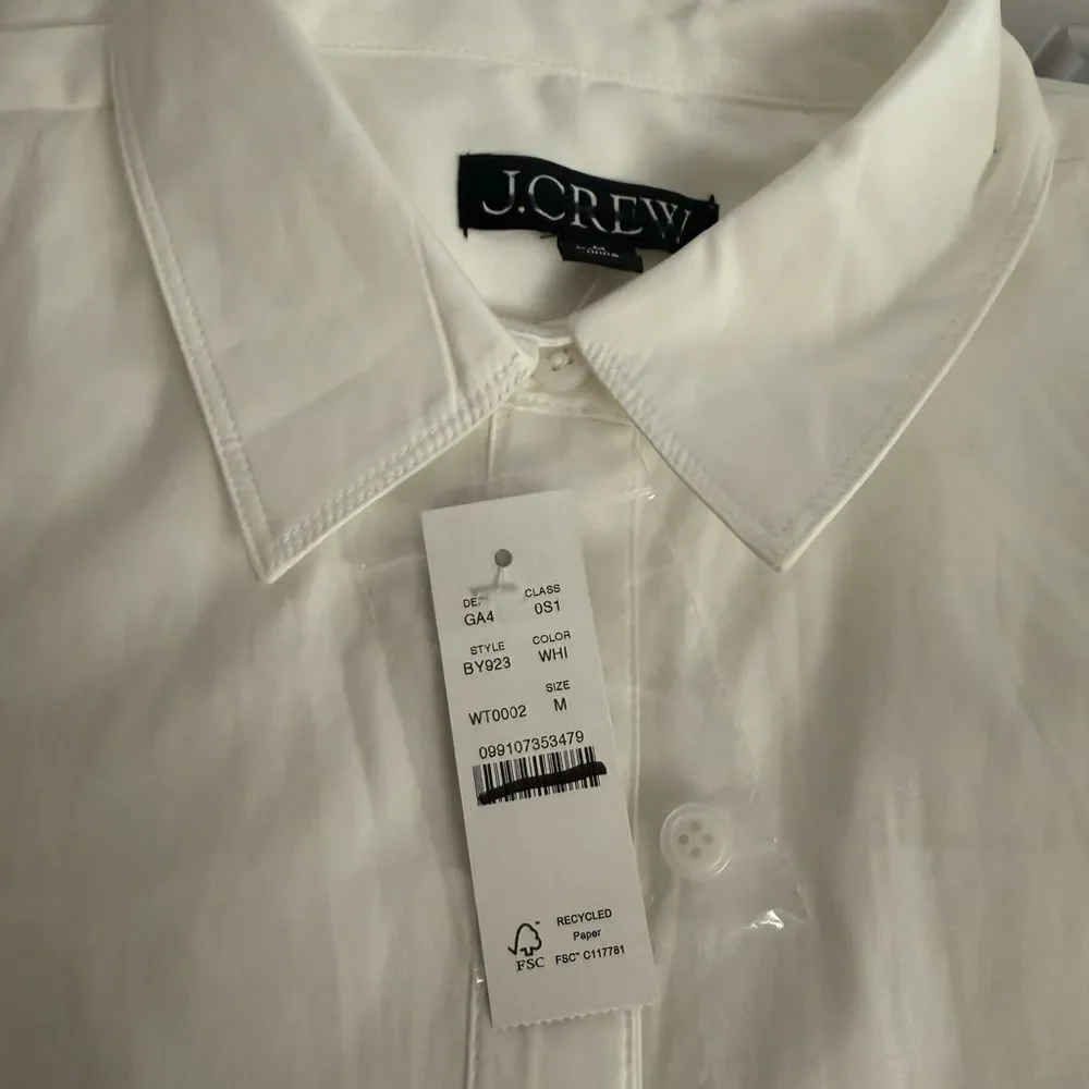 J.Crew Amelia shirtdress in cotton poplin NWT Size M